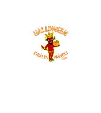 Halloween Királya minta királykék pólón