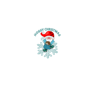 Gnome Hoggy Christmas minta fehér pólón