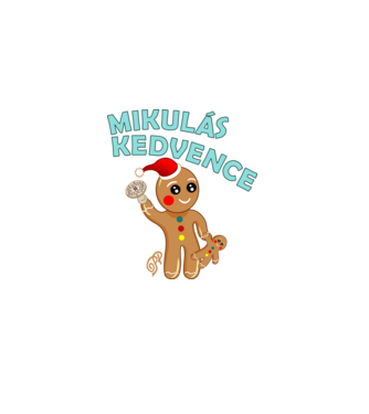 Mikulás Kedvence minta királykék pólón
