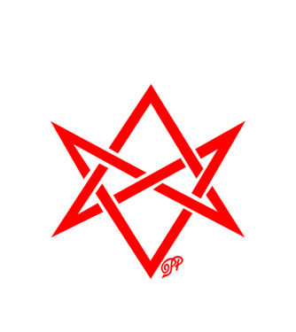 Asmodeus Démonszarv piros minta fehér pólón