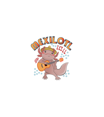 Mexikói Axolotl minta fehér pólón