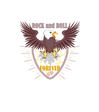 Rock and Roll Sas minta homokszín pólón