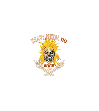 Heavy Metal Mindhalálig minta fekete pólón