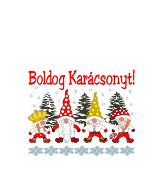 Boldog Havas Karácsonyt minta fehér pólón