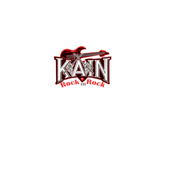 Kain Két hangszeres Piros minta fekete pólón