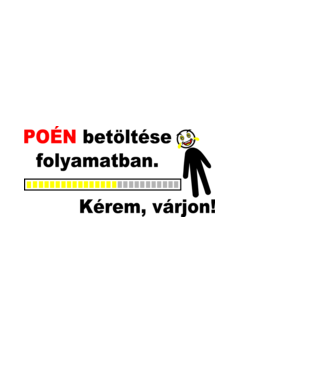 Poén betöltése fekete emberkével minta fekete pólón