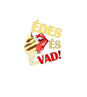 Édes és Vad Fagyi minta türkiz pólón