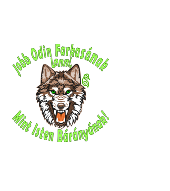 Odin Farkasa minta fekete pólón