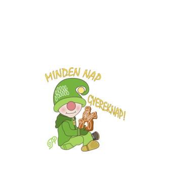 Manófiú Mézesbábbal Gyereknap minta fehér pólón