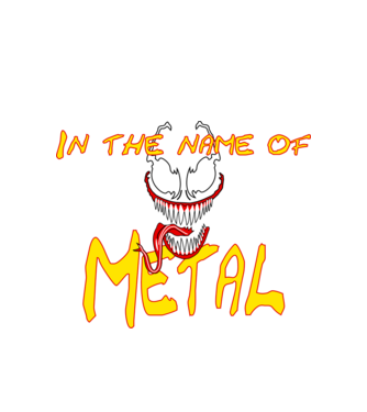In the name of metal arc minta fehér pólón