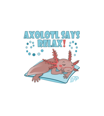 Says Relax Axolotl minta fehér pólón