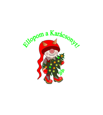 Ellopom a Karácsonyt minta fehér pólón