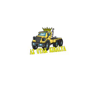 Az utak királya minta sötétszürke pólón