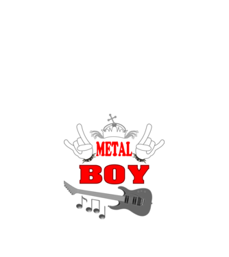 Király Metal Boy minta fekete pólón