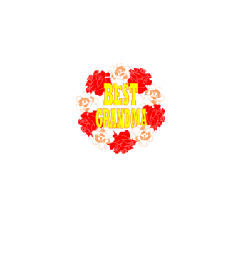 Best Grandma Rose minta szürke pólón