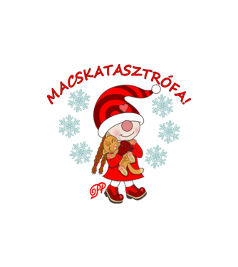 Macskatasztrófa minta homokszín pólón