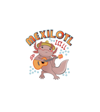 Mexikói Axolotl minta fehér pólón