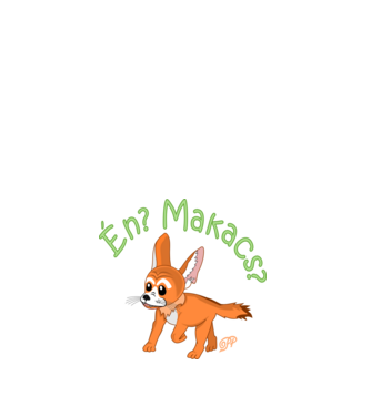 Makacs Sivatagi Róka minta fehér pólón
