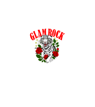 Glam Rock Tiger minta fekete pólón