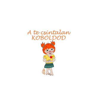 A te csintalan Koboldod Lány minta fekete pólón