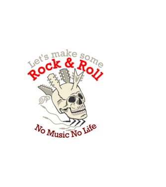 Rock and Roll Élet minta fekete pólón