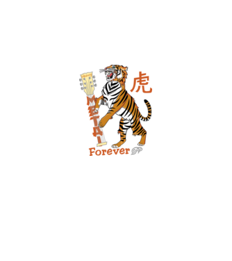 Tigris Metal minta fekete pólón