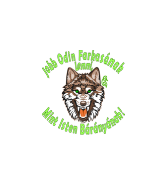 Odin Farkasa minta fekete pólón