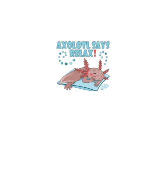 Says Relax Axolotl minta királykék pólón