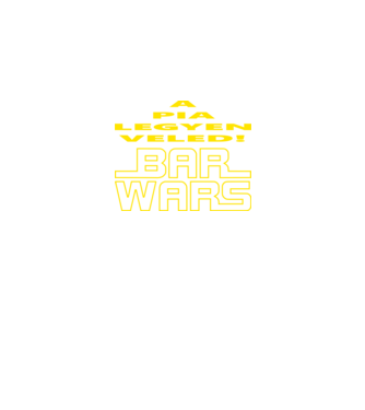 Bar Wars a Pia legyen veledB minta fekete pólón
