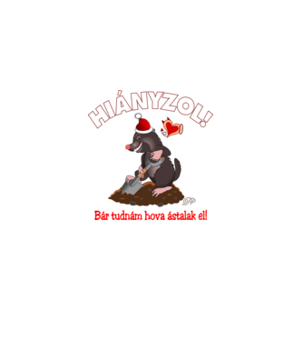 Hiányzol Vakond minta zöld pólón