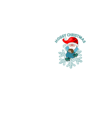 Gnome Hoggy Christmas minta neonsárga pólón