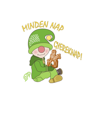 Manófiú Mézesbábbal Gyereknap minta homokszín pólón