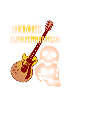A rock örök.. minta fehér pólón