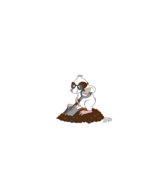 Sötétség Elhárítása -Fehér Vakond minta fehér pólón