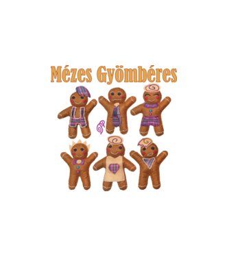 Mézes Gyömbéres minta fehér pólón