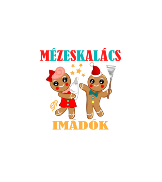 Mézeskalács Imádók minta fekete pólón