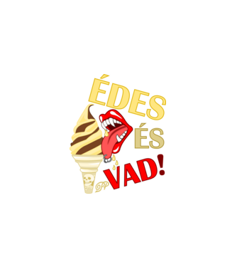 Édes és Vad Fagyi minta királykék pólón