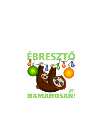 Ébresztő Hamarosan Karácsonyi minta fekete pólón