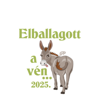 Ballagás Szamárral minta fehér pólón