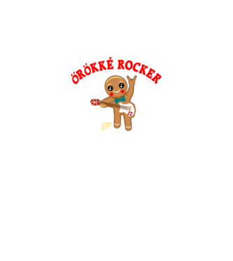Örökké Rocker Mézi minta fekete pólón