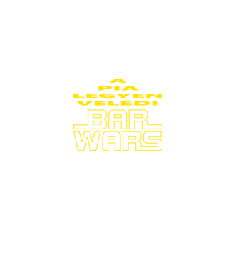 Bar Wars a Pia legyen veledB minta fekete pólón