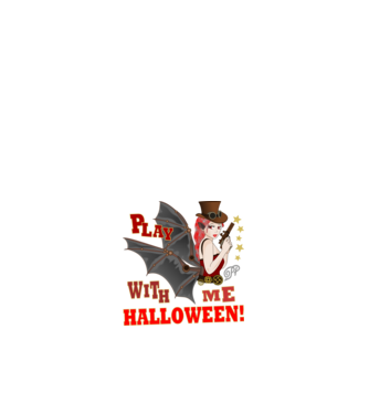 Játsz Velem Halloweent minta fehér pólón