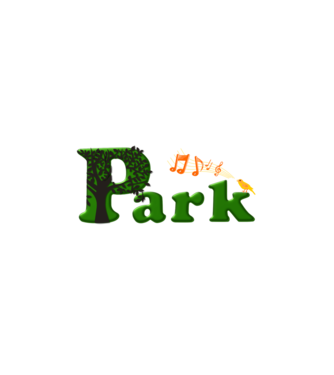 Park logó sárga madárral minta fehér pólón