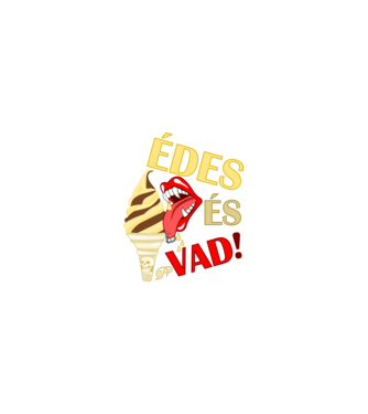 Édes és Vad Fagyi minta homokszín pólón