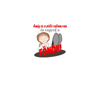 Főnöknői minta minta fehér pólón