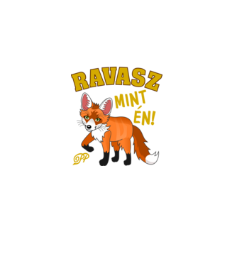 Ravasz mint én minta sötétkék pólón