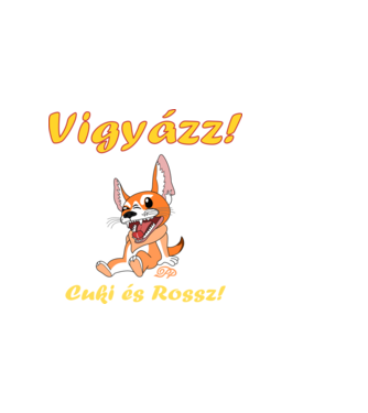 Cuki és Rossz minta sötétkék pólón
