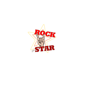 Rock Sztár minta fekete pólón