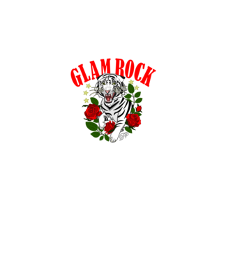 Glam Rock Tiger minta fekete pólón