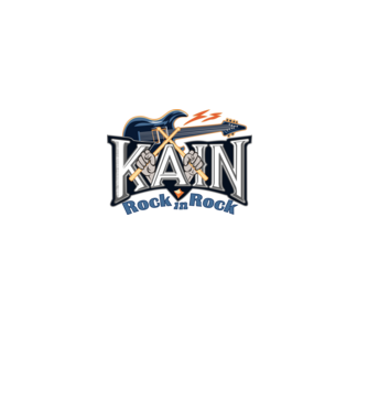 KAIN Zenekar Két Hangszeres minta fekete pólón